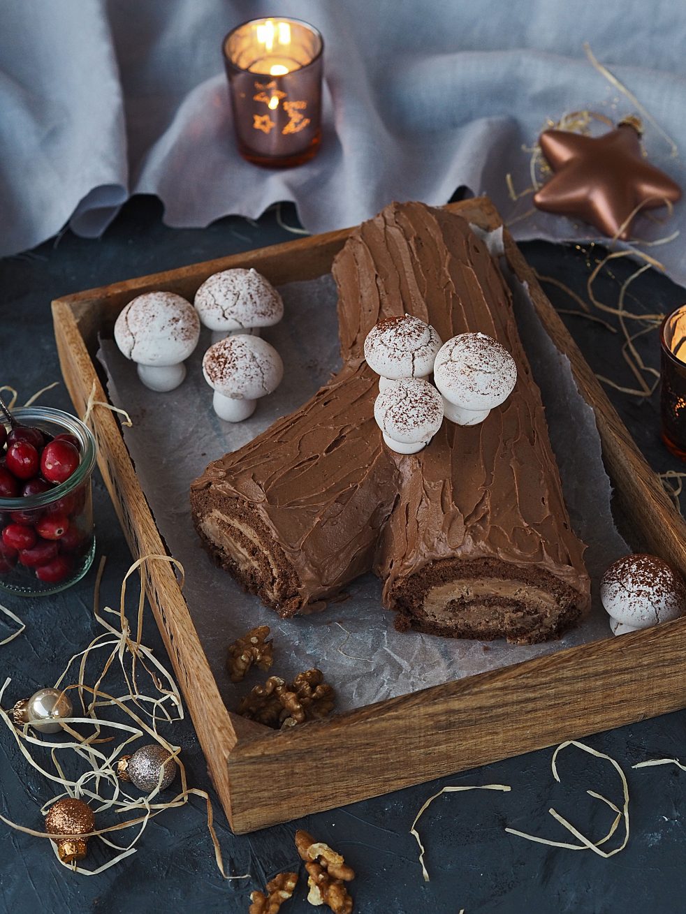 Bûche de Noël / Schokoladen-Biskuitroulade {Werbung} - * what bakes me ...